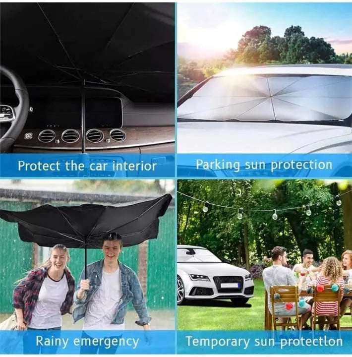 Premium Foldable Car Windshield Sun Shade Umbrella