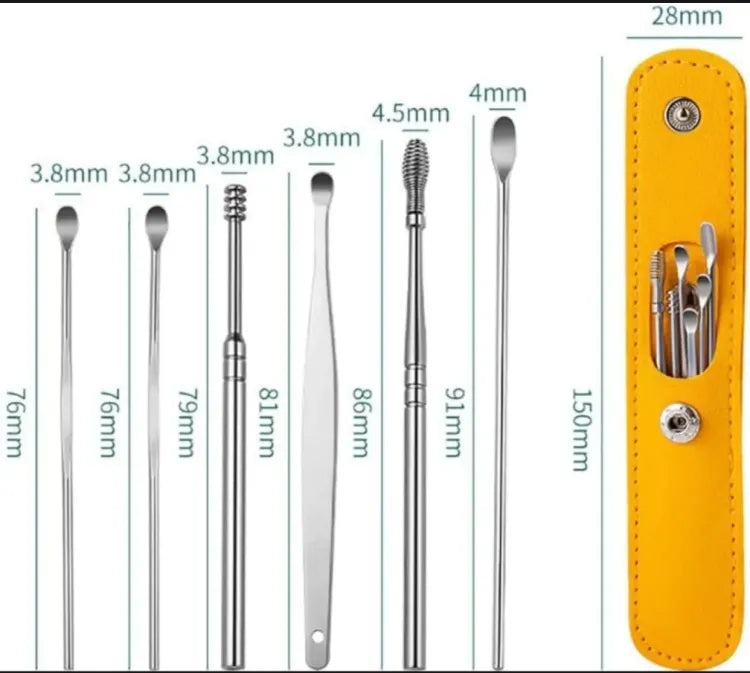 Ear Wax Cleaning Kit – 6 Pcs Ear Picks