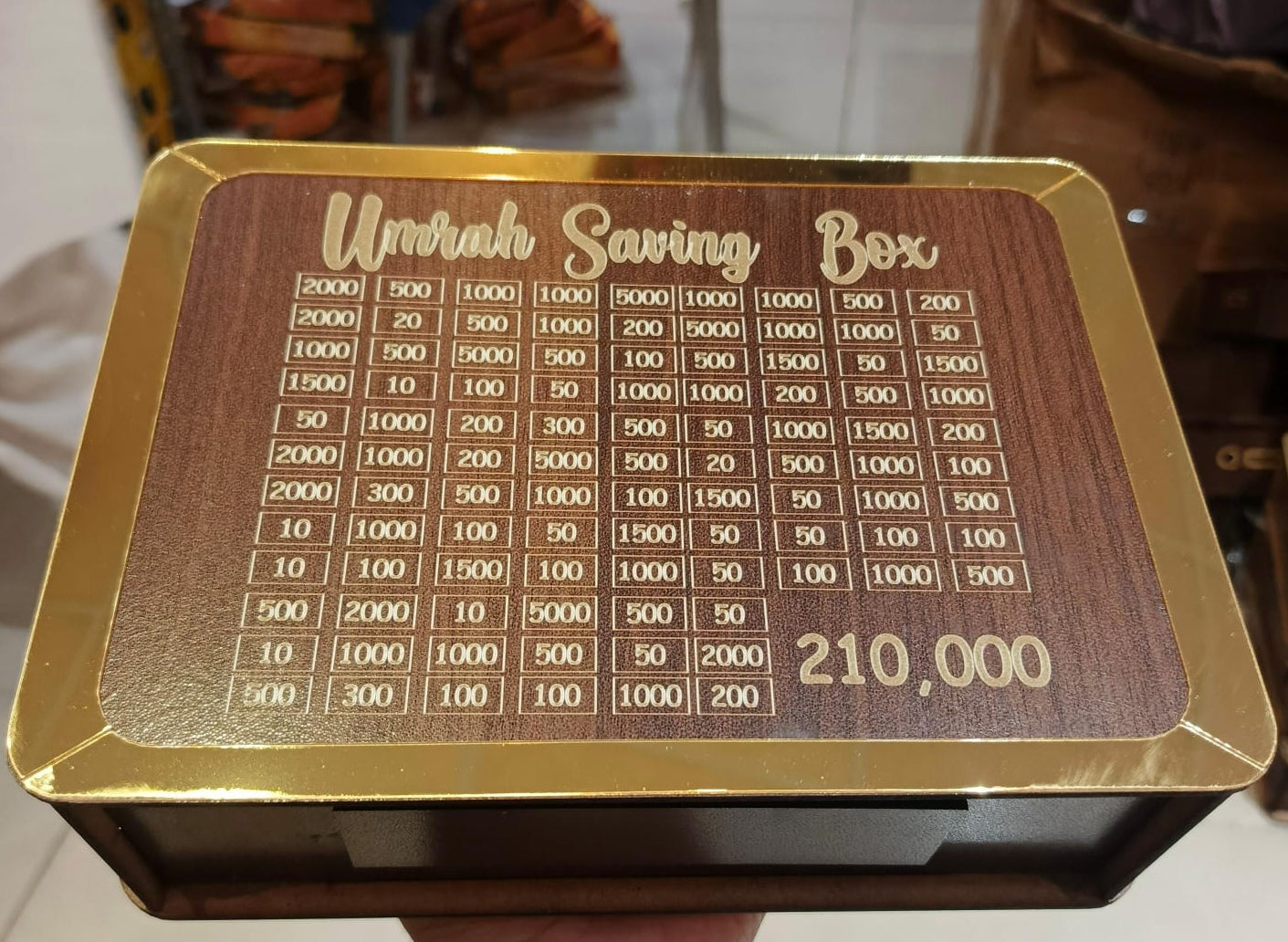 Wooden Umrah Saving Box