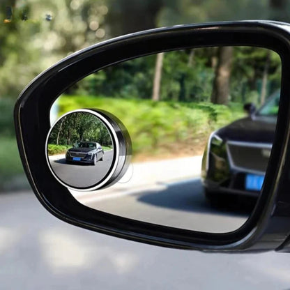Car Blind-Spot Side Mirror Silver Frame - (2 Pc / Set)