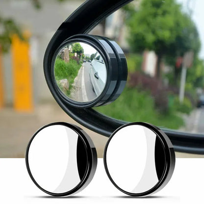 Car Blind-Spot Side Mirror Silver Frame - (2 Pc / Set)