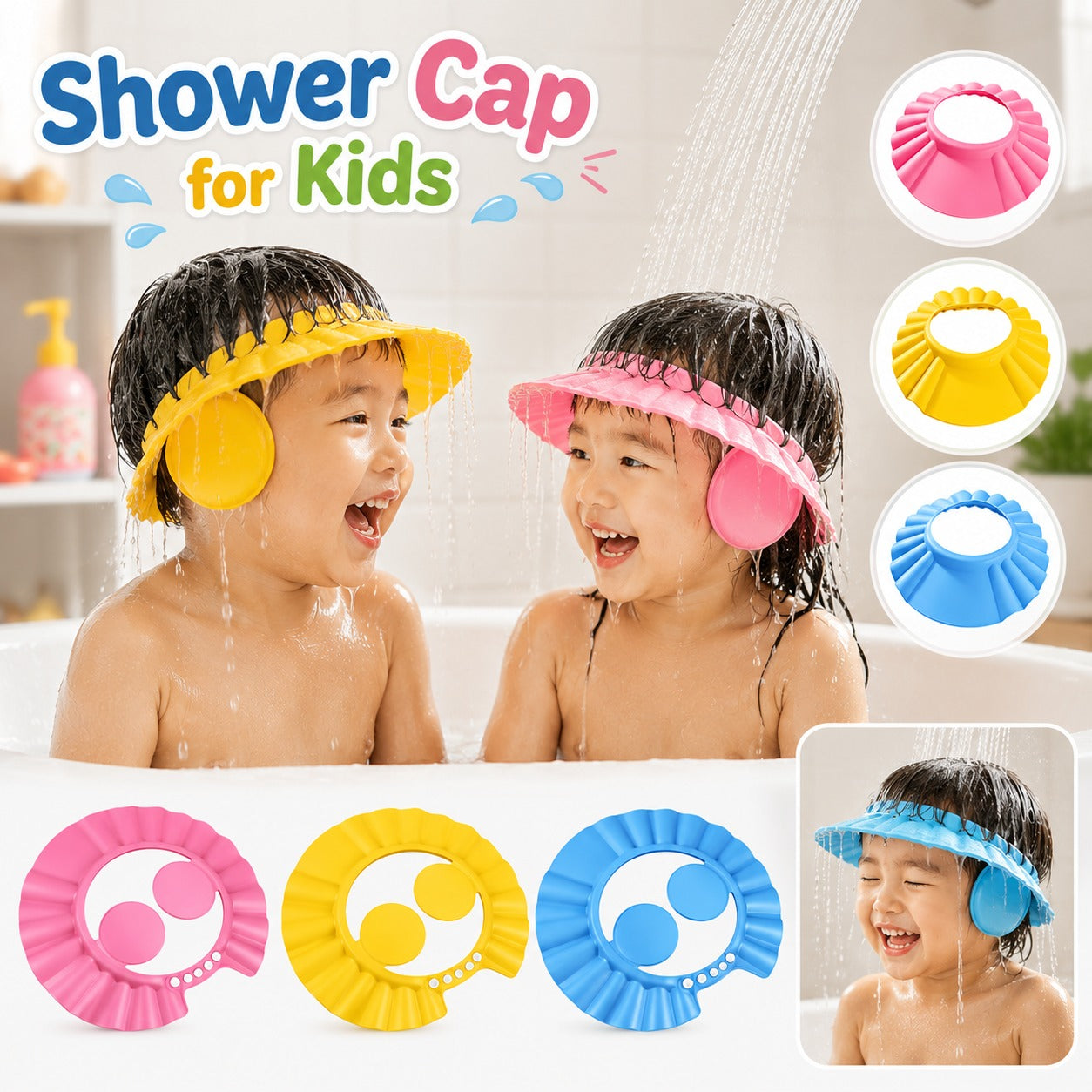 Silicon BABY Shower Cap With Stopper
