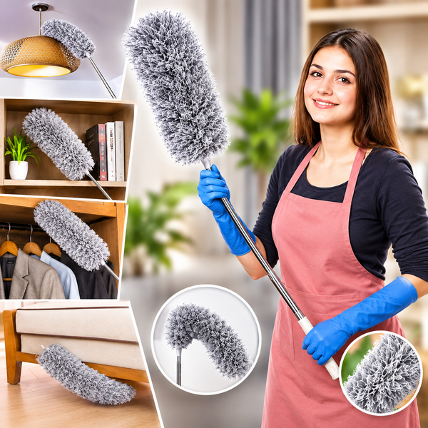 Extendable Microfiber Duster with Long Handle