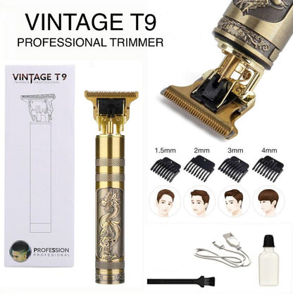 Vintage T9 Hair Trimmer – USB Rechargeable