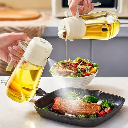 2-in-1 Glass Oil Sprayer & Dispenser