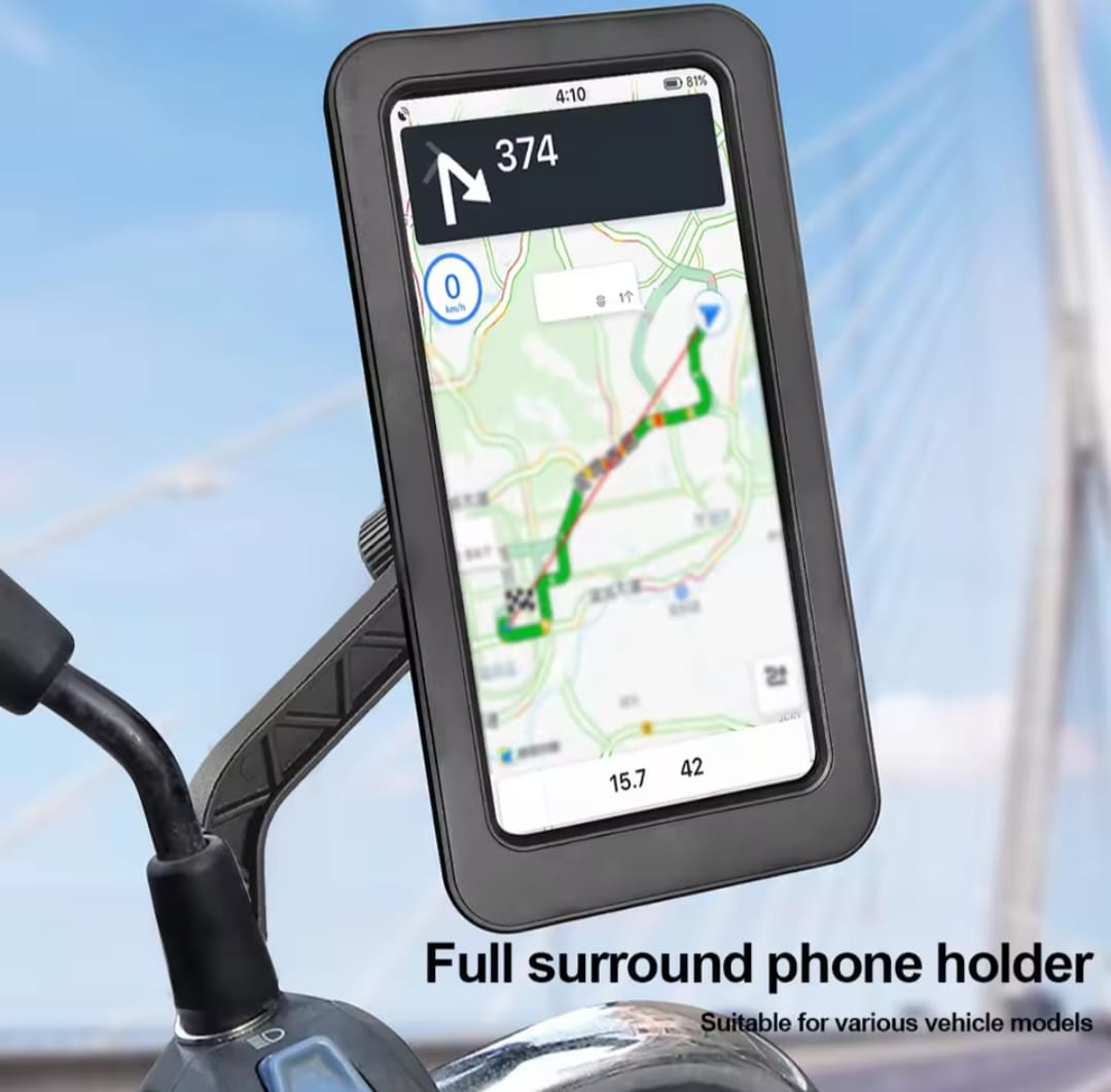 Waterproof Bike Mobile Holder with Adjustable Touch Screen
