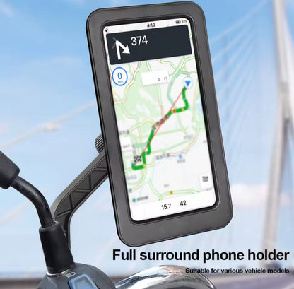Waterproof Bike Mobile Holder with Adjustable Touch Screen