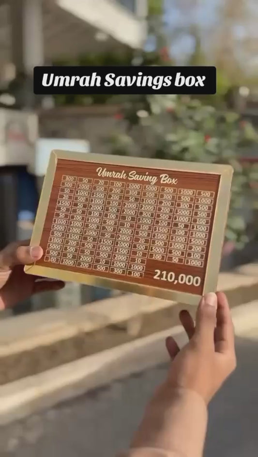 Wooden Umrah Saving Box
